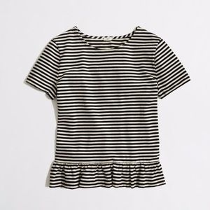 J. Crew Striped Peplum Shirt